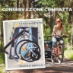 RIMORCHIO BICI PER BAMBINI E PASSEGGINO 2 IN 1 CON CINTURA TASCHE E BANDIERINA BLU