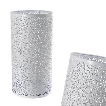 PORTAOMBRELLI IN METALLO TRAFORATO 24XH48 CM IN COLORE BIANCO