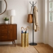 PORTAOMBRELLI IN METALLO TRAFORATO 24XH48 CM IN COLORE ORO