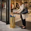 PORTAOMBRELLI IN METALLO TRAFORATO 24XH48 CM IN COLORE ORO
