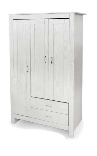 ARMADIO  CON DUE CASSETTI E UN ANTA INTERNA 109X52X180 CM BIANCO ARTICOLO USATO