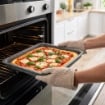 HAPPY STONE TEGLIA RETTANGOLARE BASSA PER PIZZA 40 X 33 X H4 CM