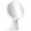 SPECCHIO INGRANDITORE LED - 3 COLORI DI LUCE, INTERRUTTORE TOUCH, REGOLAZIONE CONTINUA, DA TAVOLO, 17 X 27 CM - RICARICA DA USB 