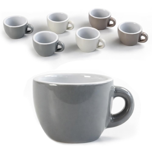 SET 6 TAZZINE DA CAFFE 85CC SENZA PIATTINO ASSORTITO