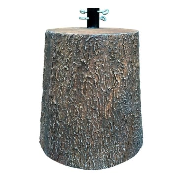 SUPPORTO BASE PER ALBERO DI NATALE  DA 150 A 240H CM TRONCO EFFETTO REALISTICO Ø35 X 35+6 CM - MARRONE CHIARO 
