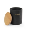 BARATTOLO PER CAFFÈ TONDO 10X13 CM CON TAPPO ERMETICO IN LEGNO COLORE NERO ARTICOLO USATO