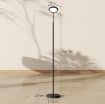 LAMPADA DA TERRA LED CON TELECOMANDO, TESTA GIREVOLE, REGOLAZIONE LUMINOSITÓ E TEMPERATURA, NERO