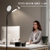 LAMPADA DA TERRA LED CON TELECOMANDO, TESTA GIREVOLE, REGOLAZIONE LUMINOSITÓ E TEMPERATURA, NERO