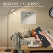 LAMPADA DA TERRA LED CON TELECOMANDO, TESTA GIREVOLE, REGOLAZIONE LUMINOSITÓ E TEMPERATURA, NERO