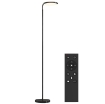 LAMPADA DA TERRA LED CON TESTA GIREVOLE A 350¦ E TELECOMANDO MAGNETICO, REGOLAZIONE CONTINUA 3000K-6500K, NERO
