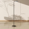 LAMPADA DA TERRA LED CON TESTA GIREVOLE A 350¦ E TELECOMANDO MAGNETICO, REGOLAZIONE CONTINUA 3000K-6500K, NERO
