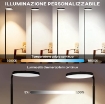 LAMPADA DA TERRA LED CON TESTA GIREVOLE A 350¦ E TELECOMANDO MAGNETICO, REGOLAZIONE CONTINUA 3000K-6500K, NERO