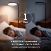 LAMPADA DA TERRA LED CON TESTA GIREVOLE A 350¦ E TELECOMANDO MAGNETICO, REGOLAZIONE CONTINUA 3000K-6500K, NERO