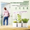 LAMPADE PER PIANTA DA 30 LUCI LED CON 3 VASI, TIMER E ILLUMINAZIONE REGOLABILE, 31.8X13.4X18.6-35.6 CM, BIANCO