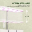 LAMPADE PER PIANTA DA 30 LUCI LED CON 3 VASI, TIMER E ILLUMINAZIONE REGOLABILE, 31.8X13.4X18.6-35.6 CM, BIANCO