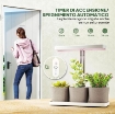 LAMPADE PER PIANTA DA 42 LUCI LED CON 3 VASI, TIMER E ILLUMINAZIONE REGOLABILE, 45X18.8X47.8 CM, BIANCO