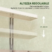 LAMPADE PER PIANTA DA 42 LUCI LED CON 3 VASI, TIMER E ILLUMINAZIONE REGOLABILE, 45X18.8X47.8 CM, BIANCO