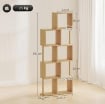 LIBRERIA MODERNA ASIMMETRICA A 5 LIVELLI IN BAMB¨, 62.5 X 23 X 165 CM, COLORE LEGNO NATURALE