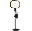 LAMPADA DA SCRIVANIA LED CON SUPPORTO PER TELEFONO, 5 COLORI DI LUCE E 10 LUMINOSITÓ, NERO