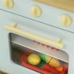 CUCINA GIOCATTOLO PER BAMBINI CON FORNELLI E ARMADIETTI, IN ACCIAIO, LEGNO E PP, 72X33X85.2 CM, BLU E BIANCO