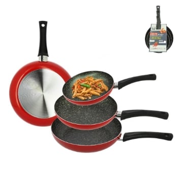 MA MAISON  JULIEN SET TRIS DI PADELLE 18 + 22 + 26 CM ANTIADERENTI