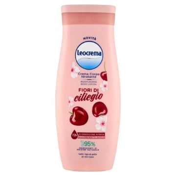 LEOCREMA CREMA CORPO IDRATANTE FLUIDA IDRATAZIONE INTENSA FIORI DI CILIEGIO, ASSORBIMENTO RAPIDO 250ML