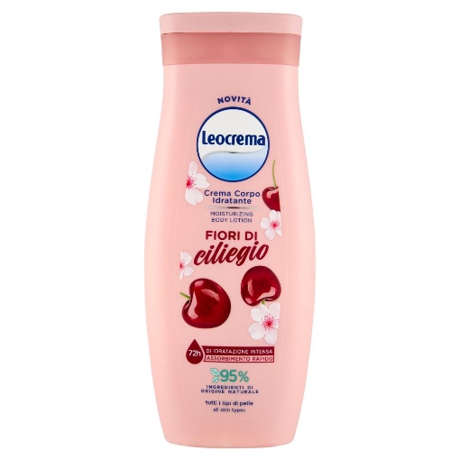 LEOCREMA CREMA CORPO IDRATANTE FLUIDA IDRATAZIONE INTENSA FIORI DI CILIEGIO, ASSORBIMENTO RAPIDO 250ML