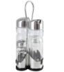 MAURY'S CONDÌ MENAGE DA TAVOLA RISTORANTE 4PZ INOX SALE PEPE OLIO ACETO CON VERSATORE