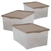 SET 3 SCATOLE TORTORA CON COPERCHIO SPRING BOX TAGLIA L 55 X 39 X H25 CM 