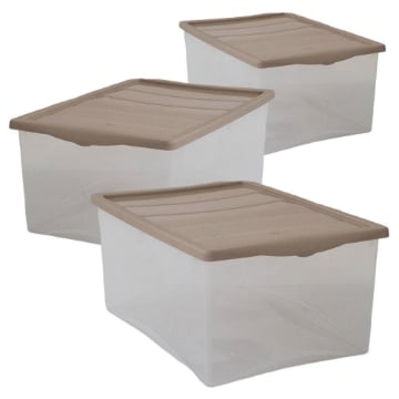 SET 3 SCATOLE TORTORA CON COPERCHIO SPRING BOX TAGLIA L 55 X 39 X H25 CM 