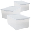 SET 3 SCATOLE BIANCO CON COPERCHIO SPRING BOX TAGLIA L 55 X 39 X H25 CM 