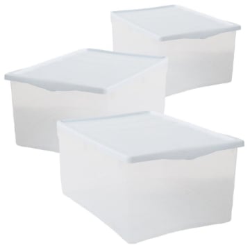 SET 3 SCATOLE BIANCO CON COPERCHIO SPRING BOX TAGLIA L 55 X 39 X H25 CM 