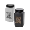 MAURY'S SET 2 BARATTOLI IN VETRO SATINATO CON CAPIENZA DA 2000 ML  BIANCO E NERO
