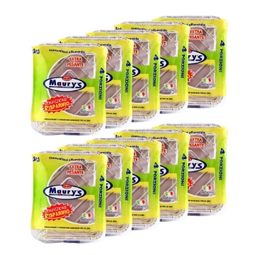 MAURY'S SET DA  10  CONTENITORI RETTANGOLARI IN ALLUMINIO DA 4 PORZIONI 
