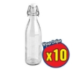 10 MILLY BOTTIGLIE 1 LT IN VETRO CON TAPPO A CHIUSURA ERMETICA CERVE VINTAGE