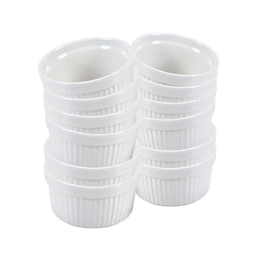 SET 12 PIROFILE  DA FORNO PER CREME CARAMEL IN CERAMICA