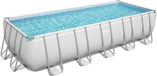 BESTWAY PISCINA FUORI TERRA POWER STEEL RETTANGOLARE 640 X 274 X 132 CM