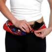 MARSUPIOTTO CINTURA ELASTICA PER LO SPORT CON 2 TASCHE COLORI ASSORTITI