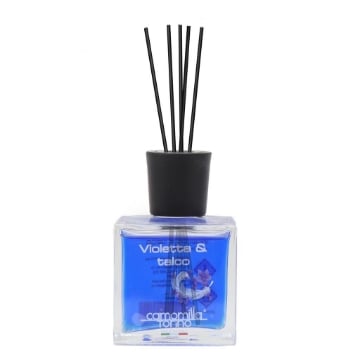 CAMOMILLA TORINO DIFFUSORE PER AMBIENTE CON BASTONCINI VIOLETTA E TALCO 100 ML 