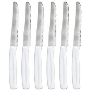 COLTELLI DA TAVOLA SET DA 6 PZ IN COLORAZIONE BIANCA