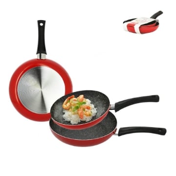 MAURY'S JULIEN SET BIS DI PADELLE 24 + 28 CM ANTIADERENTI COLORI ASSORTITI