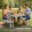 SET TAVOLO PIEGHEVOLE CON 4 SGABELLI IN COLORE GRIGIO