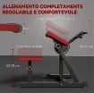 PANCA PER CURL BICIPITI CON SEDUTA E APPOGGIO PER GOMITI REGOLABILI, SUPPORTO PER PESI, NERO