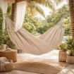 AMACA IN COTONE FLEXY PORTATA 120 KG BEIGE DIMENSIONI 200 X 100 CM OKX