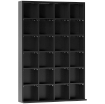 MOBILE PORTA CD CON RIPIANI REGOLABILI PER 456 CD O 336 DVD, 24 SCOMPARTI, 89X20X130.5 CM, NERO