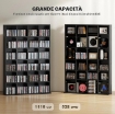 MOBILE PORTA CD CON RIPIANI REGOLABILI PER 456 CD O 336 DVD, 24 SCOMPARTI, 89X20X130.5 CM, NERO