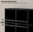 MOBILE PORTA CD CON RIPIANI REGOLABILI PER 456 CD O 336 DVD, 24 SCOMPARTI, 89X20X130.5 CM, NERO