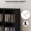MOBILE PORTA CD CON RIPIANI REGOLABILI PER 456 CD O 336 DVD, 24 SCOMPARTI, 89X20X130.5 CM, NERO