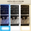 ARMADIO PORTAGIOIE CON SPECCHIERA GIREVOLE A 360¦, LUCE LED REGOLABILE, SERRATURA E RIPIANI, 37X40X165.5 CM