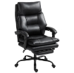 SEDIA PER SCRIVANIA AD ALTEZZA REGOLABILE E RECLINABILE FINO A 135¦, IN PELLE PU NERA, 65X76X113-121 CM
